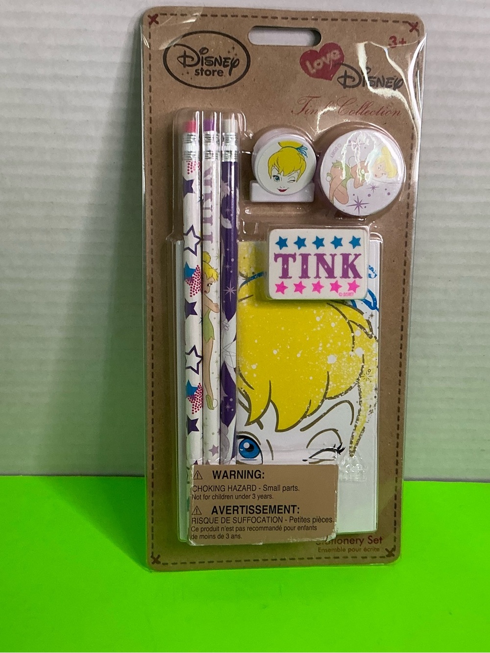 Disney Tinker Bell Kids Stationery Set - Yellow & Purple